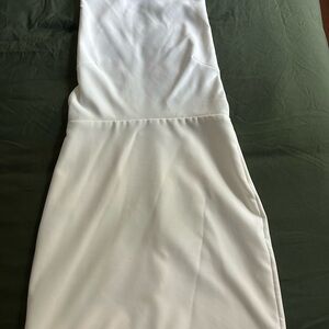 Elegant White Halter Dress